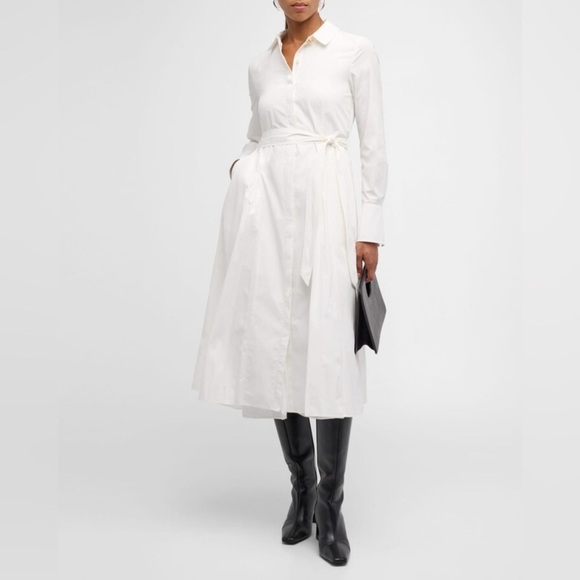 Derek Lam 10 Crosby Annette Long-Sleeve Pleated Shirtdress NWT - Picture 4 of 6